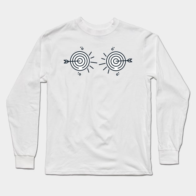 Black target archery design Long Sleeve T-Shirt by Artistic_st